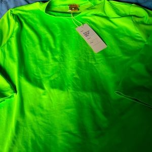 Neon green spandex shirt Xl
